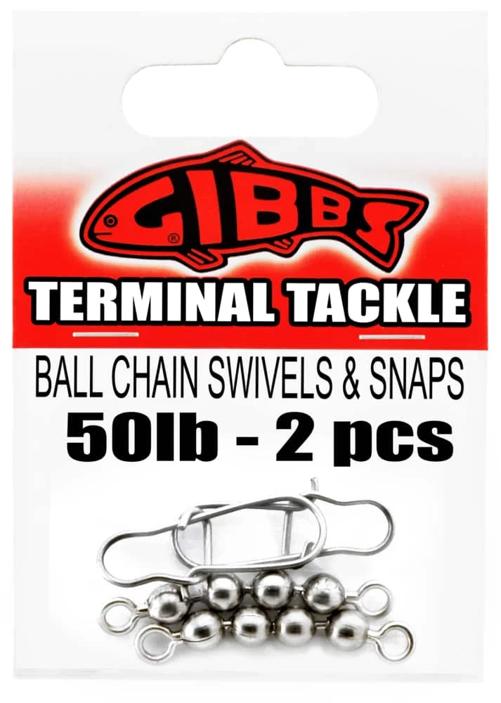 Gibbs Delta Ball Chain Swivel And Snap, 75-lb, 2-pc 3 Gibbs Delta Ball Chain Swivel And Snap, 75-lb, 2-pc