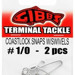 Gibbs Delta Coast Lock Snap With Swivel, 1/0, 2-pc