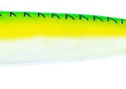 Gibbs Delta Minnow #60 Lure, Glow Green Yellow White, 2-oz