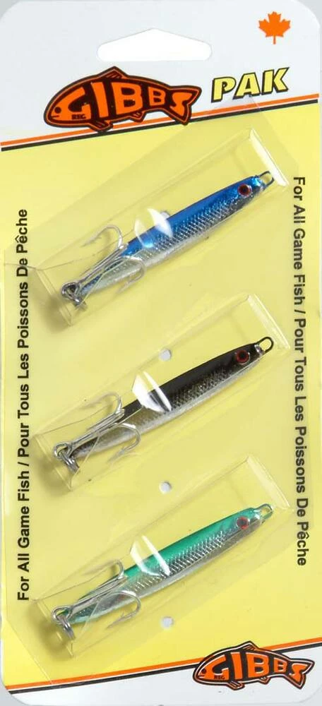 Gibbs 3 Pack Minnow Lure Kit 3 Gibbs 3 Pack Minnow Lure Kit