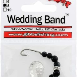 Gibbs Delta Wedding Band, #8, Single, Black Bead