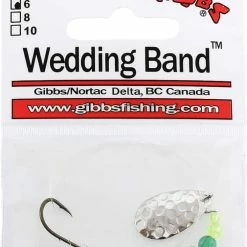 Gibbs Delta Wedding Band, #6, Single, Green Bead