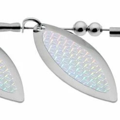 Gibbs Delta Single Willow Leaf Spinner Lure, Silver Hex, 1-in