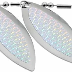 Gibbs Delta Single Willow Leaf Spinner Lure, Silver Hex, 2-1/4-in